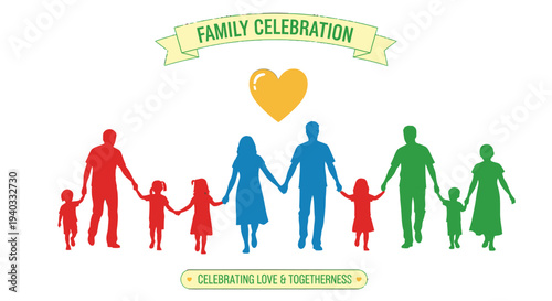 Colorful Family Celebration with Love and Togetherness.