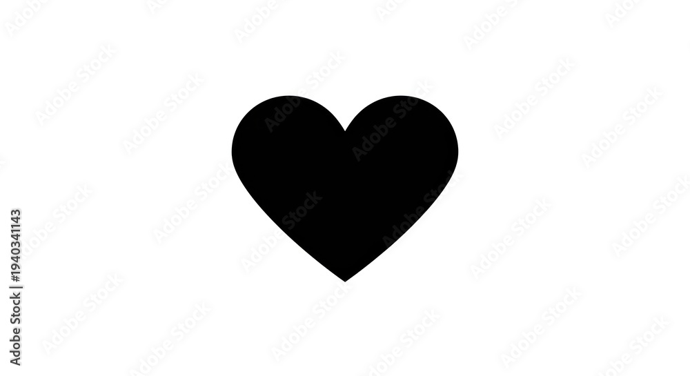 Fototapeta premium A heart icon is shown on a plain background.