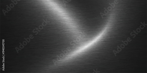 Brushed silver metal texture background with shiny stainless steel plate surface and polished metallic pattern