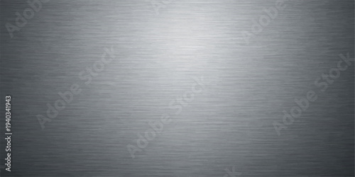 Brushed silver metal texture background with polished stainless steel plate surface and industrial metallic pattern design