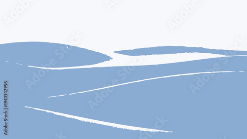 Blue Water Surface with White Ripples.