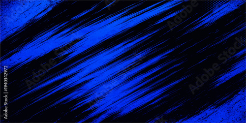 Abstract blue grunge background with colorful wave lines and motion light texture design