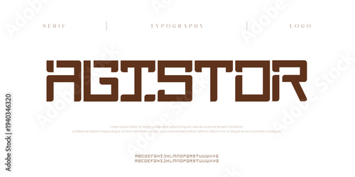 Agistor, Creative digital abstract minimal modern alphabet fonts. Typography technology electronic digital music future creative font. vector illustraion
