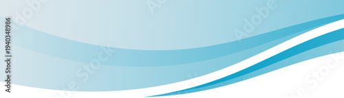 Blue Abstract Wave Banner Background With Smooth Curves and Gradient Design for Business and Webvector illustration eps10