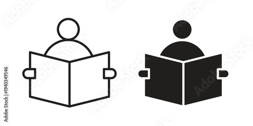 Reading icon Symbol for App and Web UI Design Vectors