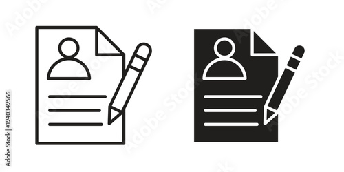 Registration icon Symbol for App and Web UI Design Vectors