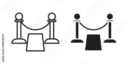 Red carpet icon Symbol for App and Web UI Design Vectors