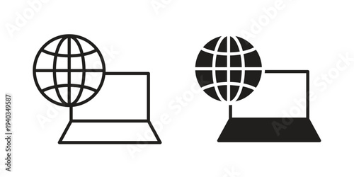Remote Access icon Symbol for App and Web UI Design Vectors