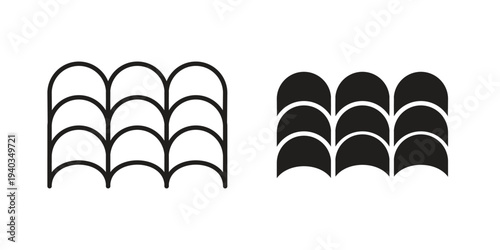 Roof tile icon Symbol for App and Web UI Design Vectors