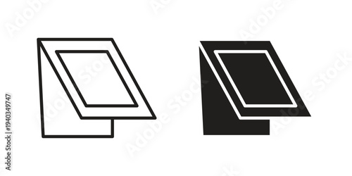 Roof window icon Symbol for App and Web UI Design Vectors