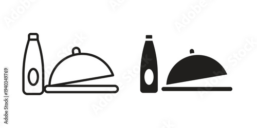 Room service icon Symbol for App and Web UI Design Vectors