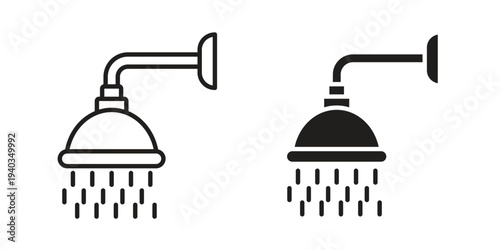 Shower head icon Symbol for App and Web UI Design Vectors
