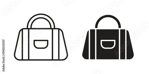 Sports bag icon Symbol for App and Web UI Design Vectors