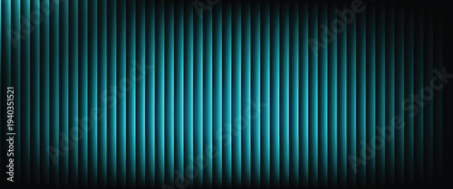 Ribbed abstract glass texture with vertical blue gradient lines, futuristic luminous background with elegant geometric symmetry, bold dynamic modern design pattern, digital vector illustration