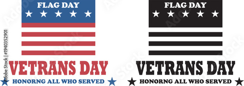 Flag day and veterans day patriotic stickers honoring american heroes