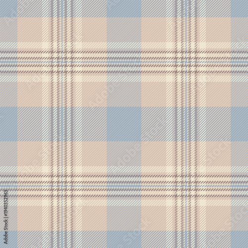 Hispanic tartan plaid texture, sofa fabric vector background. Sewing pattern seamless textile check in light and pastel colors.