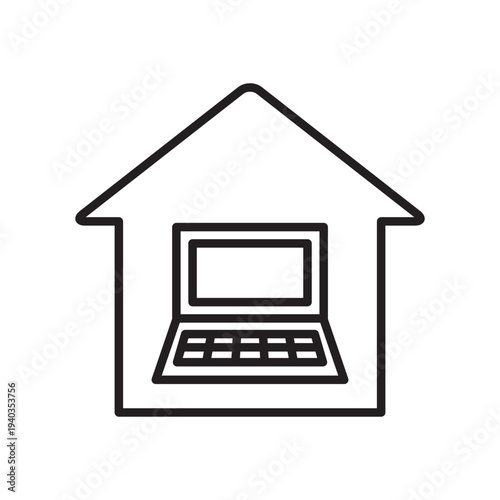 福利厚生アイコン　リモート　在宅