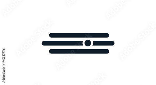 Simple horizontal lines and circle graphic.