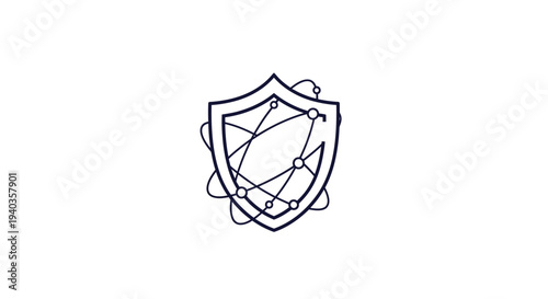 A shield with a geometric design.