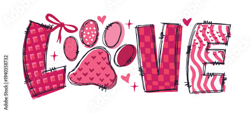 Love core. Hand drawn doodle lettering quote. Lettering for t-shirt design, mug print, bag print, clothes fashion. 100% hand drawn vector image.
