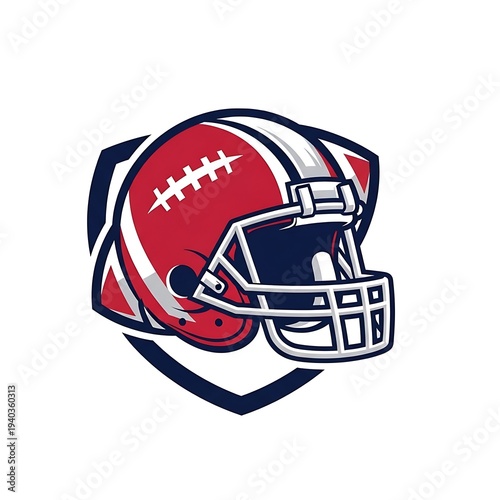 Wallpaper Mural American Football Helmet Shield Logo Design. Torontodigital.ca