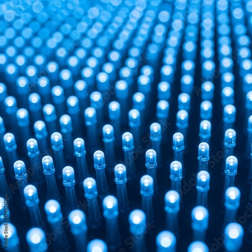 Wallpaper Mural Blue Light Emitting Diodes LED Array Closeup. Torontodigital.ca