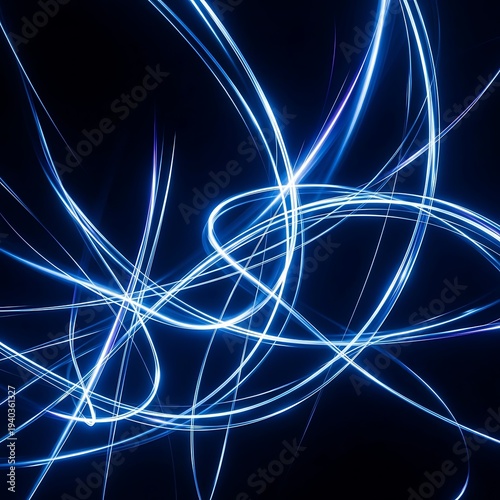 Wallpaper Mural Blue Light Trails Abstract Background Design. Torontodigital.ca