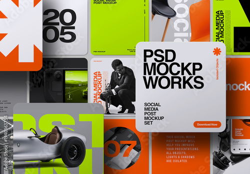 Social Media Post Mockup - 15  Posts