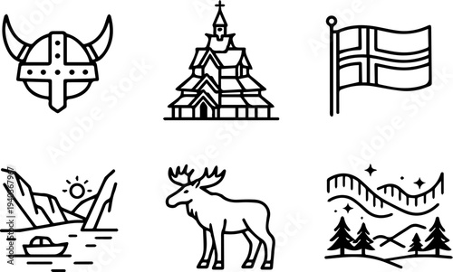 Norway culture travel symbols icons
