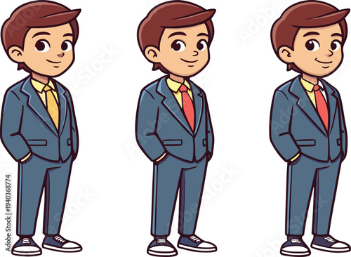 Young Boy in Suit Smiling. Smiling Young Boy Wearing Suit. Happy Boy in Formal Suit. Confident Young Boy in Suit. Smiling Child in Formal Outfit. Young Gentleman Smiling Portrait. Stylish Young Boy