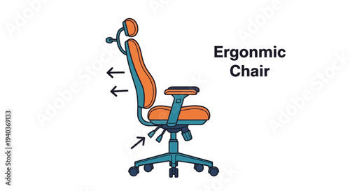 Ergonomic office chair with adjustable features for comfort and support.