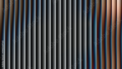 Vertical Gradient Stripes with Metallic and Matte Blue- Gray Background -Background vertical stripes