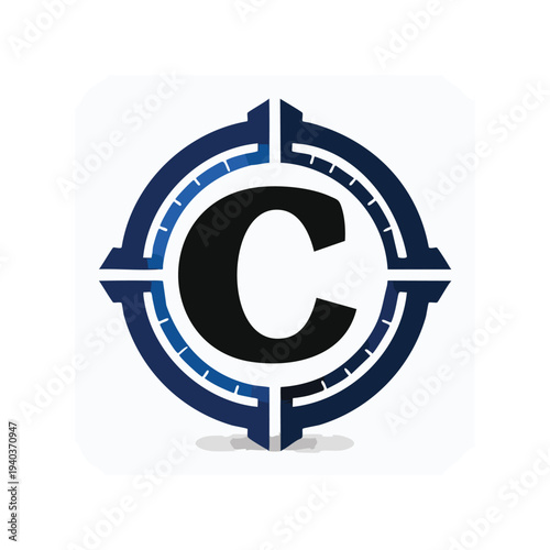 Vector illustration of a 3d business concept showing a blue target and arrow symbol as a web icon for technology and internet sign design