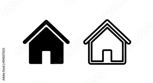 Minimalist House Icon for Simple Home Design Elements
