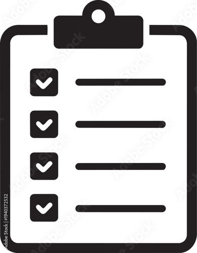 Clipboard with a checklist of completed tasks indicating productivity and organization