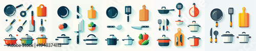 Vector set of kitchen utensil