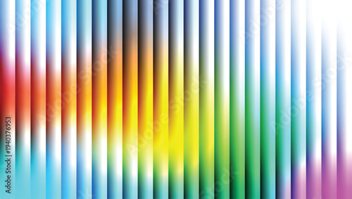 Vibrant Color Gradient Vertical Stripes with Blurred Prismatic Light Effect -Background abstract background