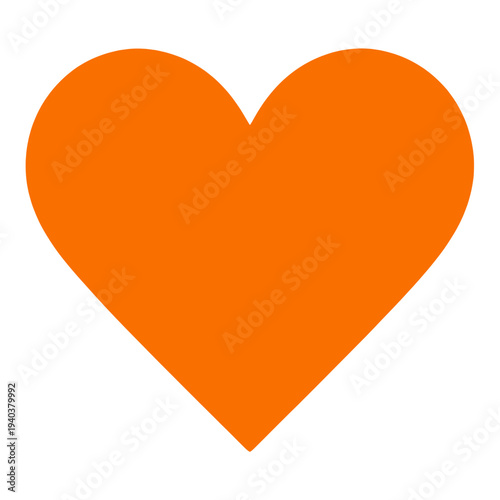 Free Download Filled Orange Heart Vector Icon for Web Interface - GFXLoad