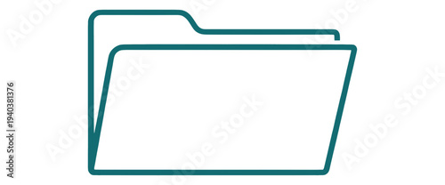 Outline Document Folder with Folded Corner UI Icon for App UI