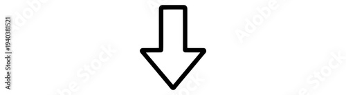Outline Download Arrow Down UI Icon for App UI