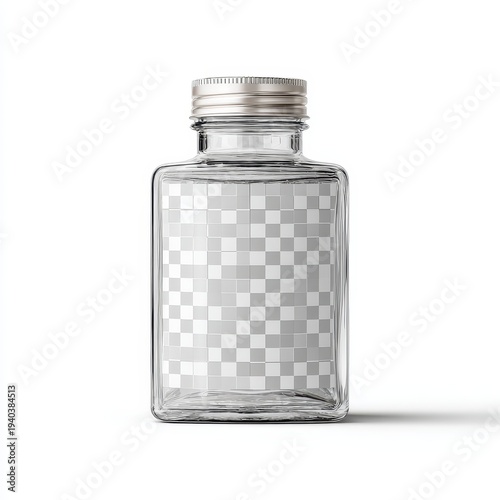 Textured Glass Bottle With Pattern Mockup Scene