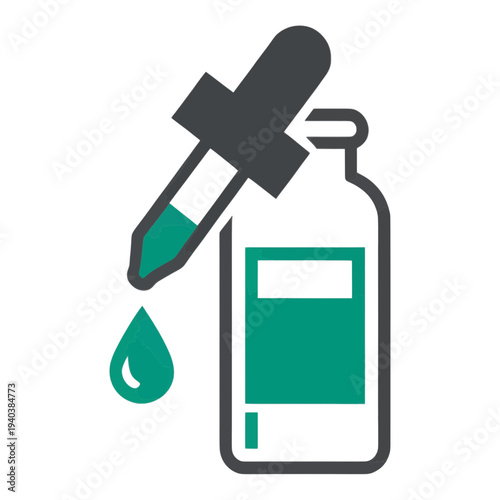 Teardrop Dropper With Liquid Icon for App UI