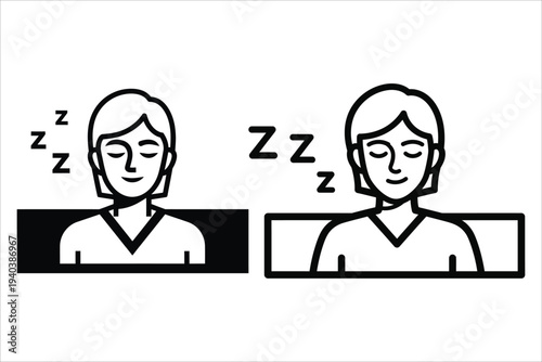 Two cartoon women sleeping with zzz symbols around their heads