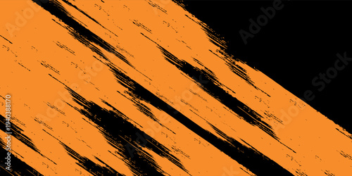 orange black brush Car sticker wrap pattern banner abstract sporty. eps 10 illustration