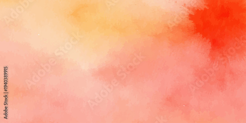 Abstract watercolor background with copy space featuring a vintage grunge paper texture and a painted canvas design in aged red, pink, and fire orange patterns for an artistic wallpaper backdrop