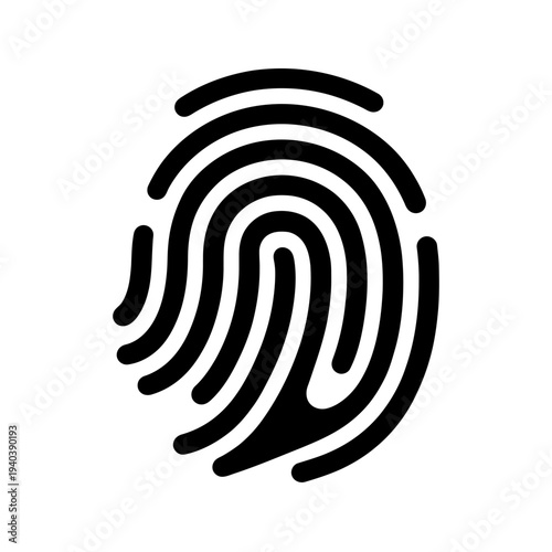 Biometric Authentication Fingerprint Security Technology Icon