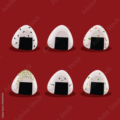 set of onigiri