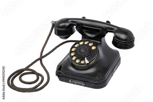 фотографія Old Damaged Retro Bakelite Phone
