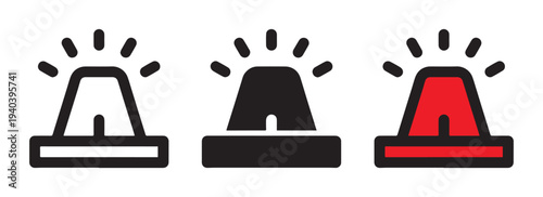 Ambulance Siren Icon Vector Art Illustrations