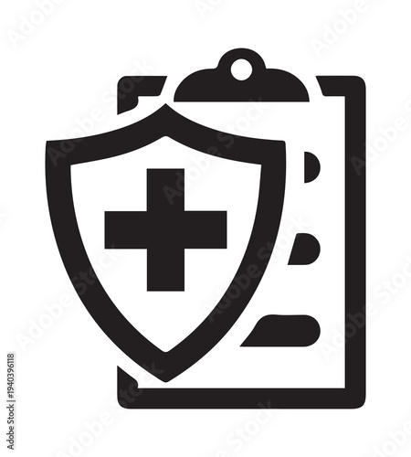 Medical insurance icon vector illustration Art